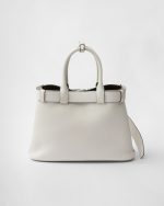 Prada Buckle Small Leather Handbag With Belt - Image 4